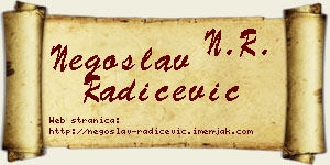 Negoslav Radičević vizit kartica